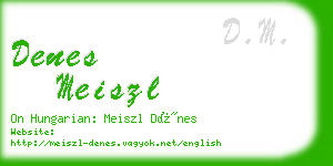 denes meiszl business card